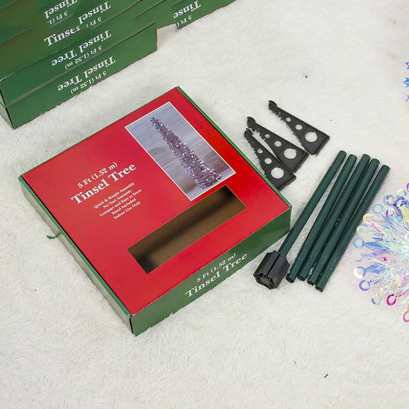 1 5 м искусственная Рождественская елка из ПВХ Выдвижная складная цветная