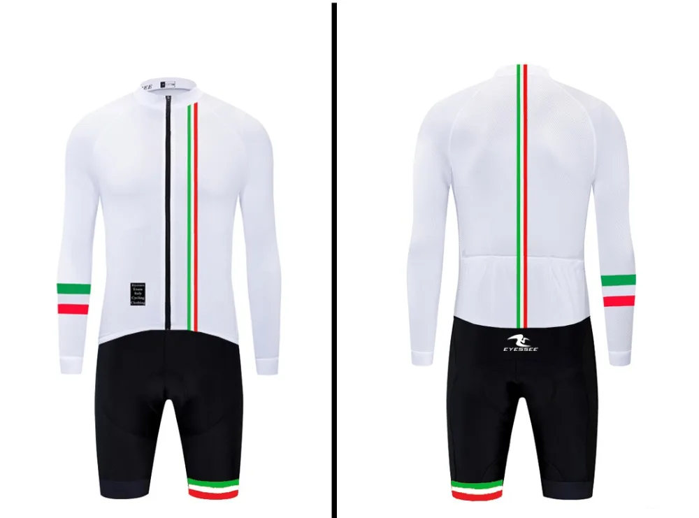 Длинный рукав велокостюм Ropa Ciclismo Велоспорт Спортивная Триатлон Одежда eyessee Триатлон режим Италия велосипедная одежда