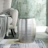 modern minimalist novel lines nordic ceramic drum ottoman end table beside sofa