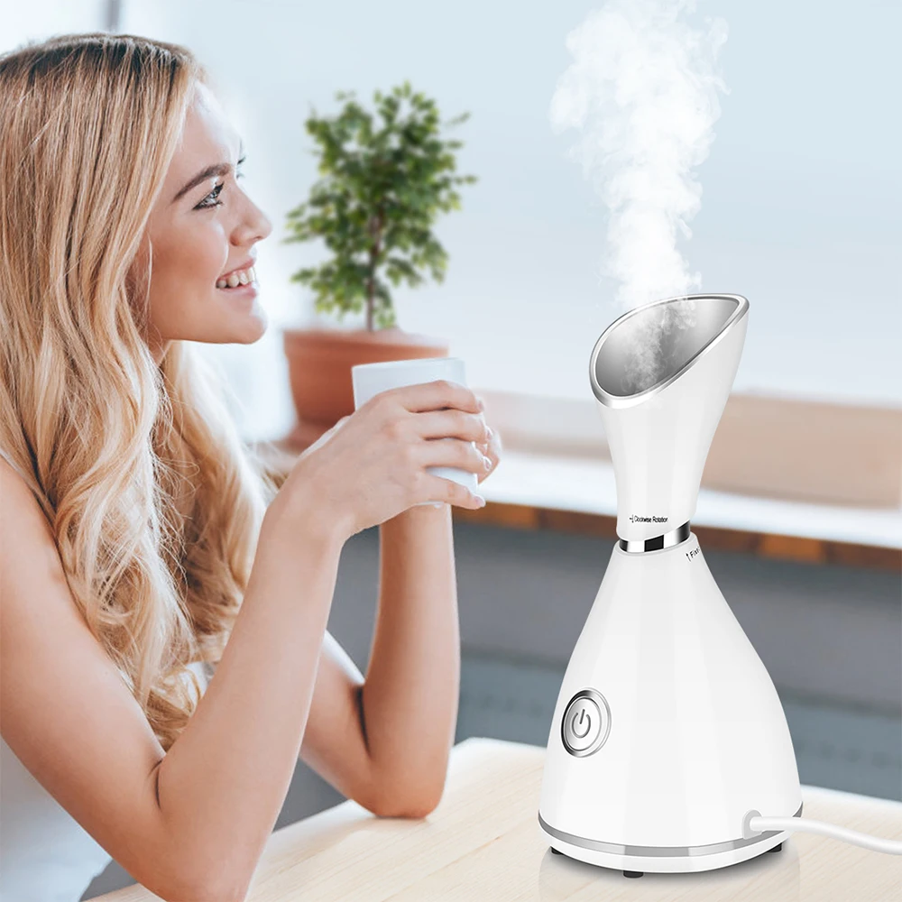 

Facial Ionic Face Steamer for Home Facial Warm Mist Humidifier Steamer for Face Sauna Spa Sinuses Moisturizing Cleansing Pores