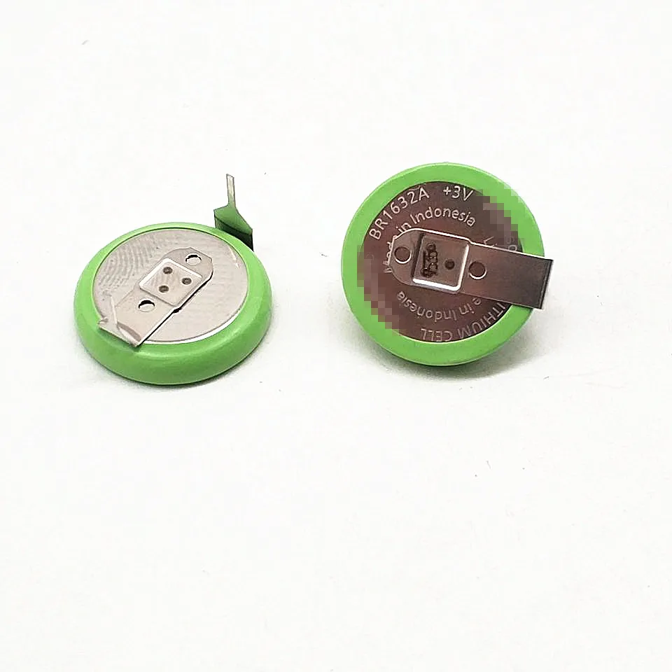 2pcs Original BR1632A HAN 3V button battery with welded feet high temperature 125 degrees computer motherboard BR1632 | Электроника