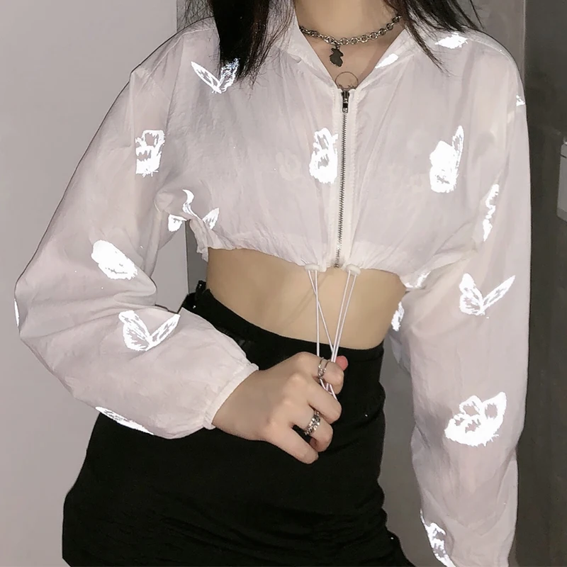 

Пальто женское летнее, дышащее, с капюшоном и длинным рукавом, с принтом бабочек, солнцезащитное