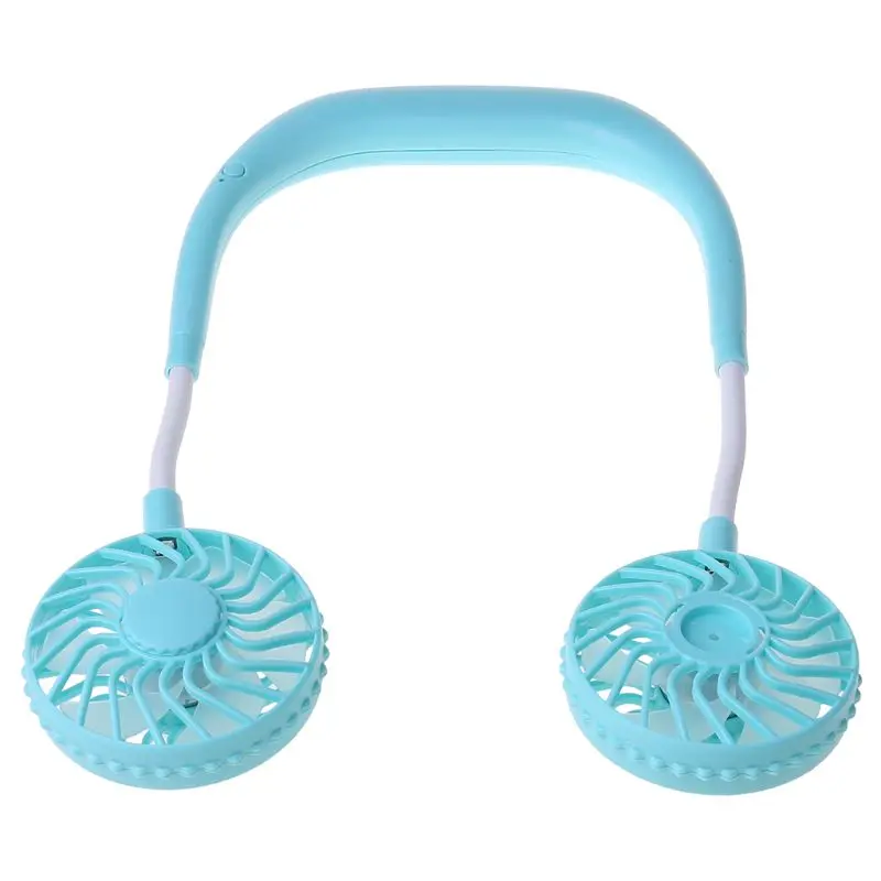 

Portable USB Rechargeable Dual Head Neck Hanging Fan Mini Air Cooler for Outdoor CORF