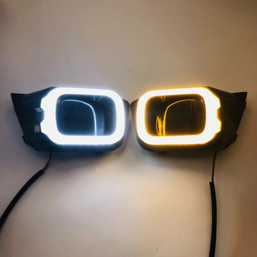 2PCS LED Daytime Running Light For Ford Ranger T8 2019 2020 Yellow Turning Signal Relay Waterproof Car 12V DRL Lamp | Автомобили и