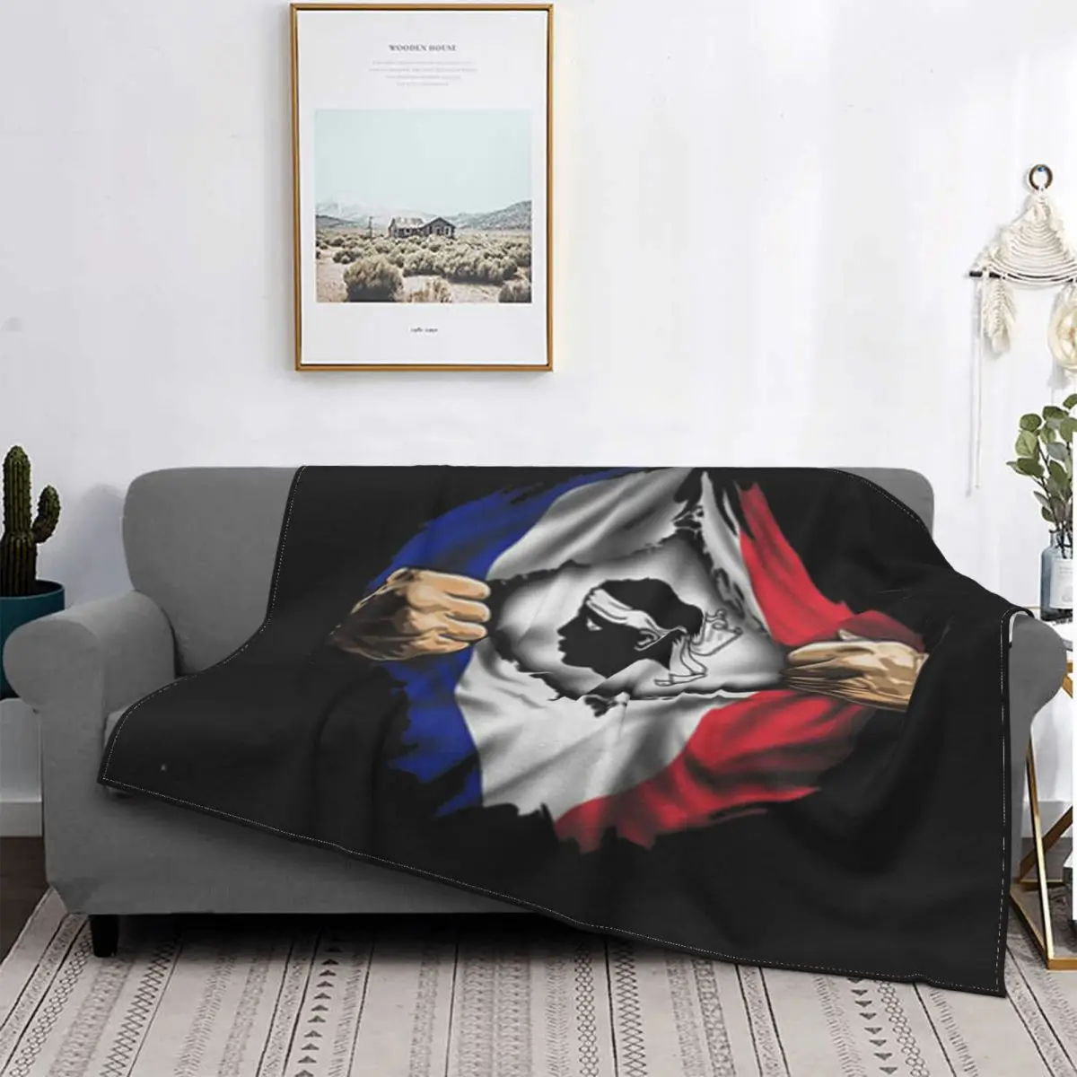 

Manta con estampado de la bandera francesa de Córcega, ropa de cama a cuadros, toalla de playa de felpa de Anime, de lujo
