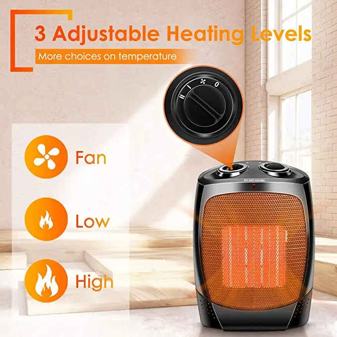 Space Heater Electric Tip-Over & Overheat Protection for Home Office Adjustable Thermostat Quiet Portable Indoor | Бытовая техника