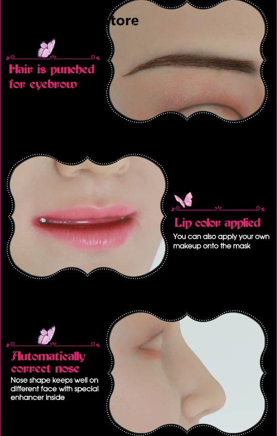 

Crossdressing Silicone Female Realistic Skin Mask Fake B Cup Breast Forms for Crossdresser Shemale Masquerade Fetish Transgender