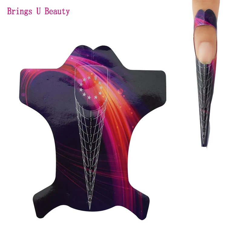 100 шт. Профессиональная форма для ногтей с острыми наконечниками французский