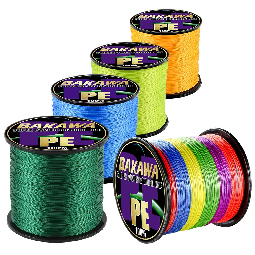 Плетеная рыболовная леска BAKAWA японская многонитевая 100% PE 4/8 Trands 300 м 500 от 12 фунтов