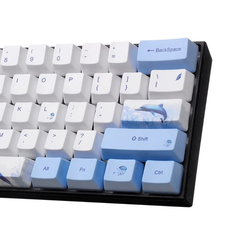 

Replacement Keycap 72Keys PBT Heat Sublimation Keycaps for Mechanical Keyboard