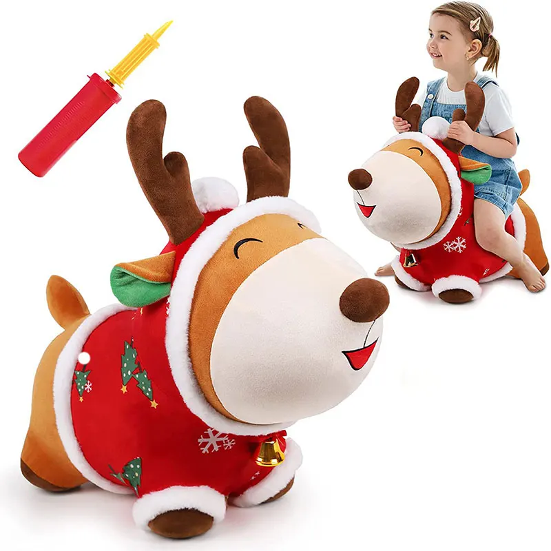 

Детские надувные игрушки, бункер, лошадь для катания, Надувное плюшевое животное, рождественский подарок для детей, мальчик, девочка, малыш