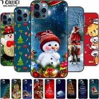 christmas silicone case for iphone 13 pro max cover cute soft tpu protective funda for iphone13 mini 13pro cases cartoon coques