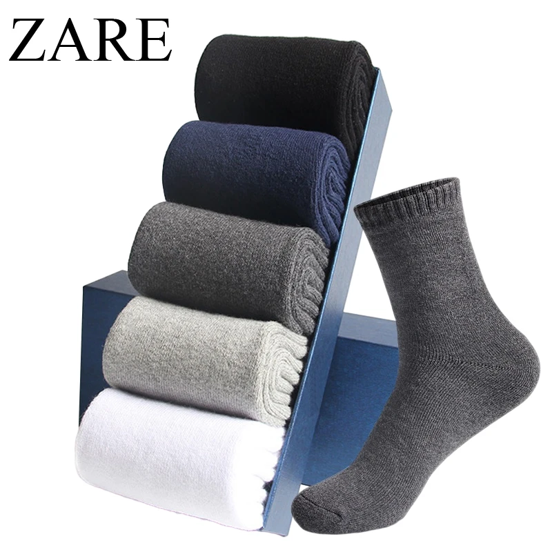 

ZARE Men's Cotton Socks New Style Black Business Men Socks Soft Breathable Summer Winter for Male Plus Size A1 C18