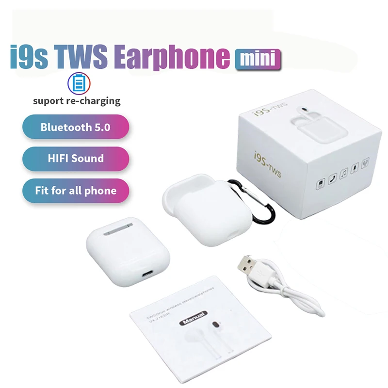I9s tws мини беспроводные bluetooth наушники i9s PK I7S i11 i10 i12 i14 i200 i500 i9000 оригинальные для