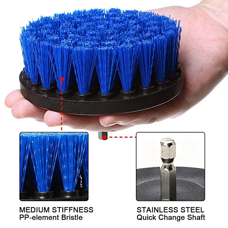 

15Pcs Drill Brush Attachments Kits Drill Brush and Scrub Pads Set for Grout, Tiles, Sinks, Bathtub, Bathroom, Kitchen
