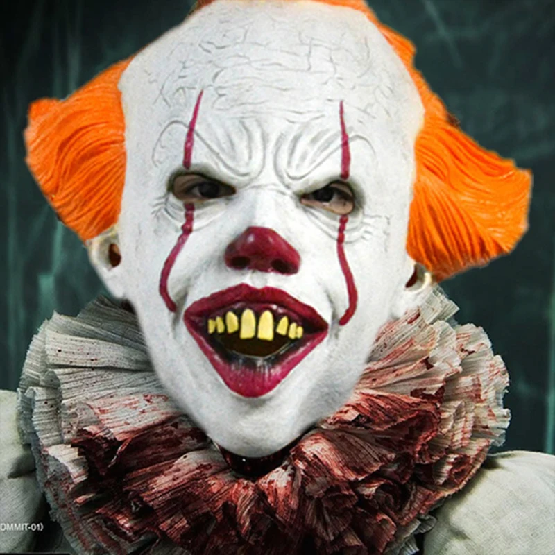 2020 фильм Stephen King's It 2 Джокер маска пеннивайза на все лицо ужас клоун латексная