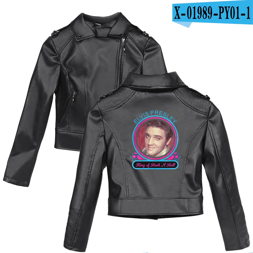 Elvis Presley куртки кожаные женские новые модные куртки цвет молния Верхняя одежда Куртка Новинка зима и осень пальто - Цвет: A