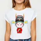 Женская футболка с коротким рукавом, в стиле китайской пекинской оперы, мягкая, повседневная, белая