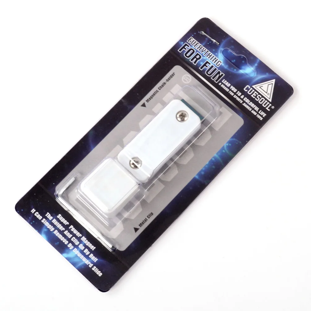 

CUESOUL Billiards Magnetic Pool Cue Chalk Holder with Belt Clip White