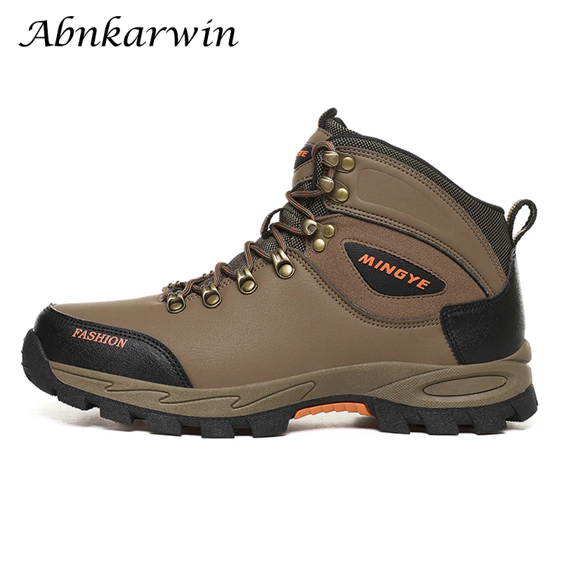 

Winter Men Ankle Outdoor Leather Hiking Boots Camping Trekking Shoes Mountain Sneakers Tracking Treking Zapatillas Trecking 47