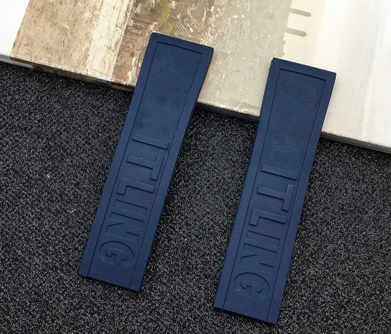 Dark blue strap Роскошный бренд, мягкое натуральное Силиконовое резиновое кольцо для часов, 22 мм, 24 мм, ремешок для часов, браслет для navimer/avenger/Breitling, ремешки, инструменты - Цвет ремешка: Dark blue strap