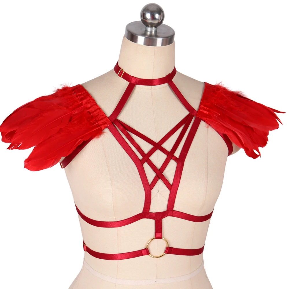 Портупея для груди в готическом стиле БДСМ панк |