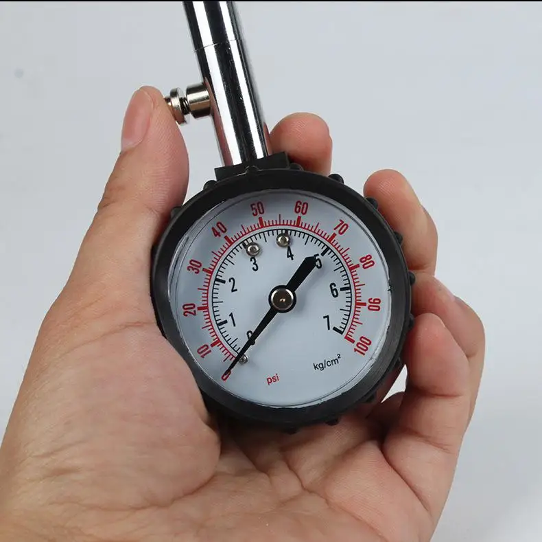

Long Tube Tire Pressure Gauge Meter Range 0-100Psi High-precision Tyre Air Pressure Tester For Car Motorcycle Monitoring System