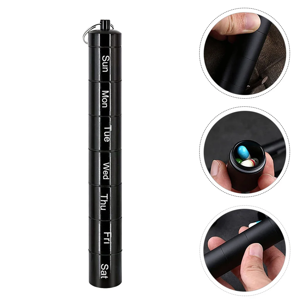 

1 Set Practical Waterproof Pill Organizer Portable Pill Case Sealed Medicine Box