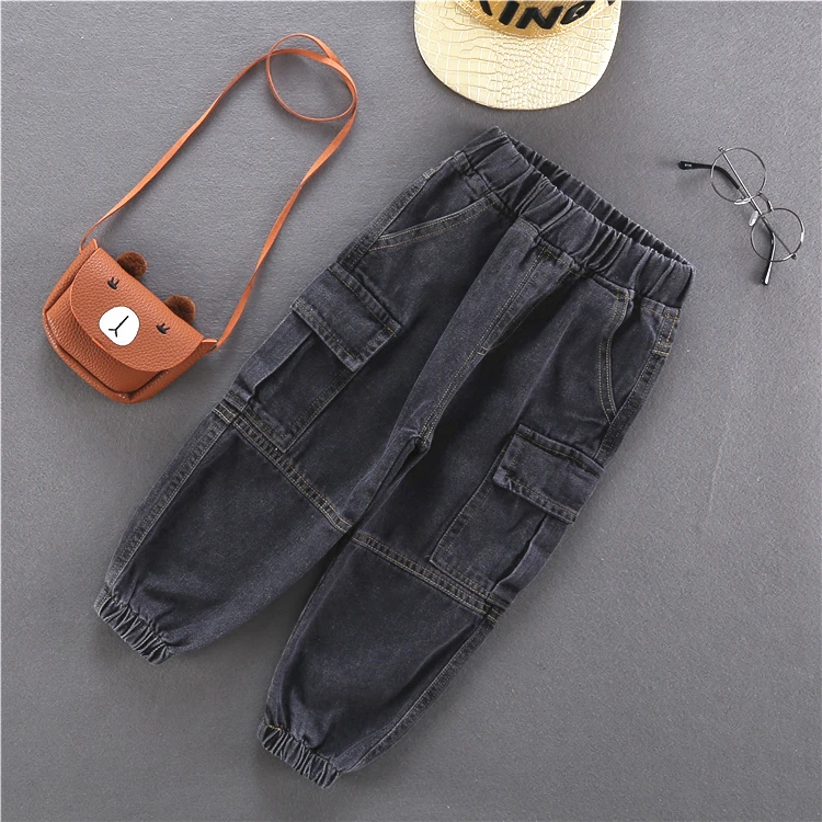 

Kids Boys Clothes Jeans Classic Pants Children Denim Clothing Trend Long Bottoms Baby Boy Casual Harlan overalls boys bloomers