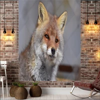 fox digital printing tapestry wall tapestry beach towel tablecloth fox room dormitory bedside large hanging cloth