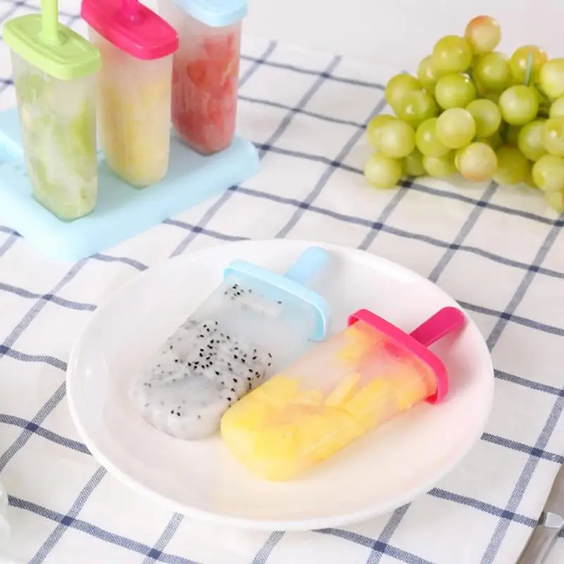 6 шт. формы для мороженого шт./компл. DIY на палочке льда прямоугольные поп лоток