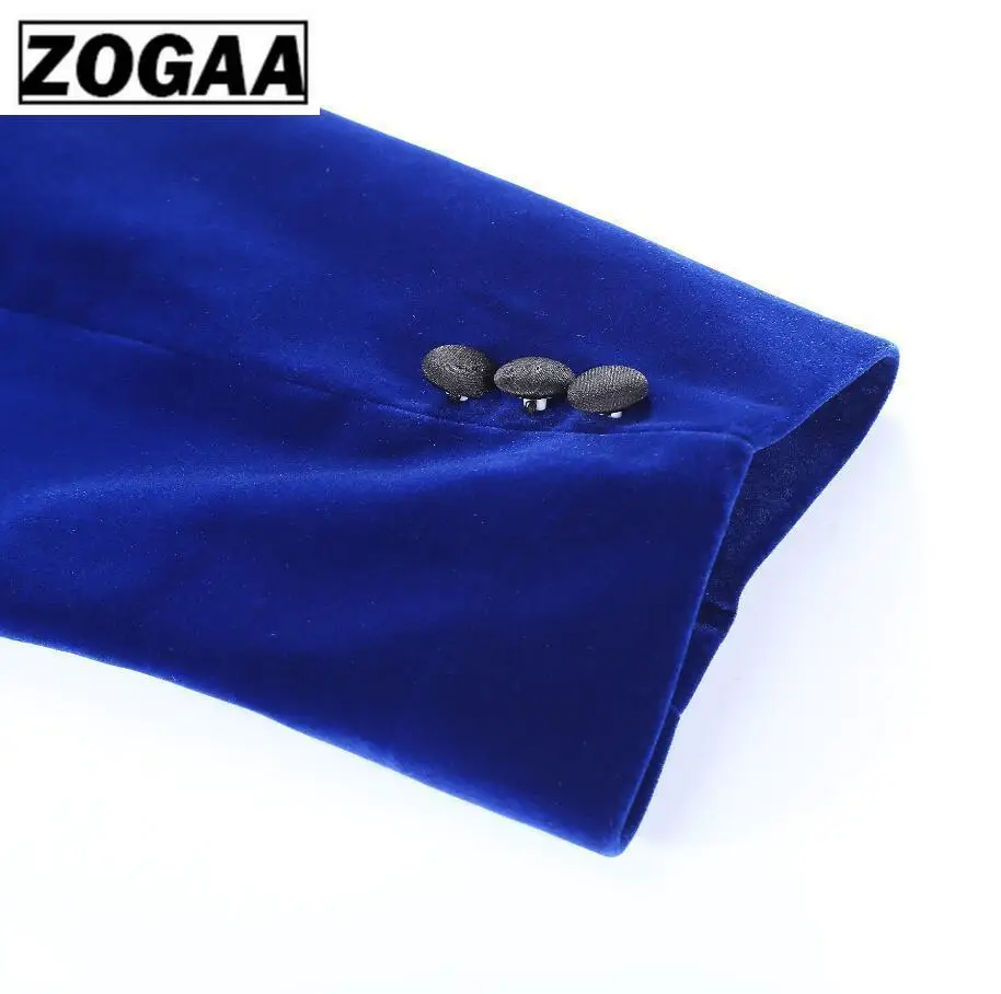 ZOGAA 2019 мужской классический комплект из 3 предметов Бархатные костюмы Стильный