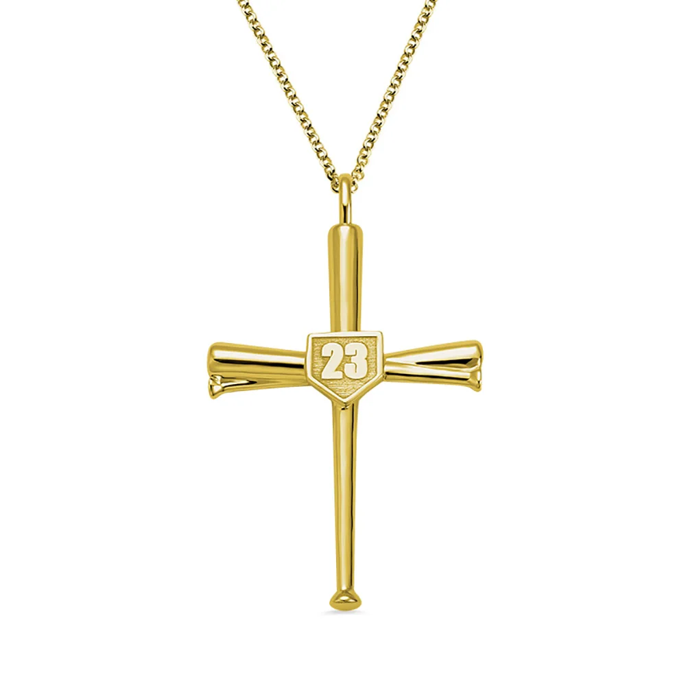 Sweey Dropshipping Personalized Engraved Baseball Cross Necklace with Initial Number Customize Christian Faith | Украшения и