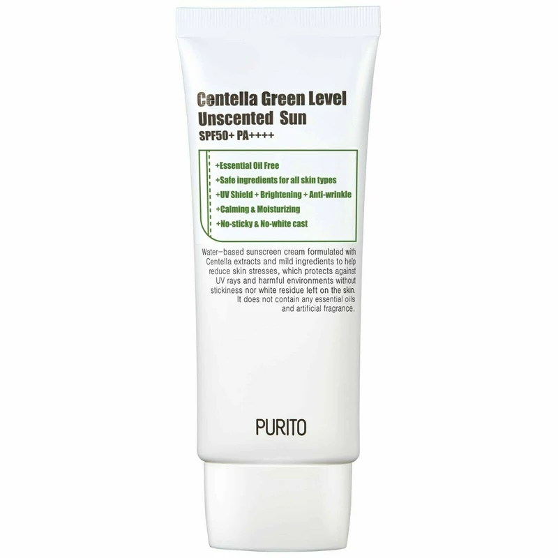 PURITO Centella Зеленый уровень без ароматизированного солнца SPF50 + PA 60 мл