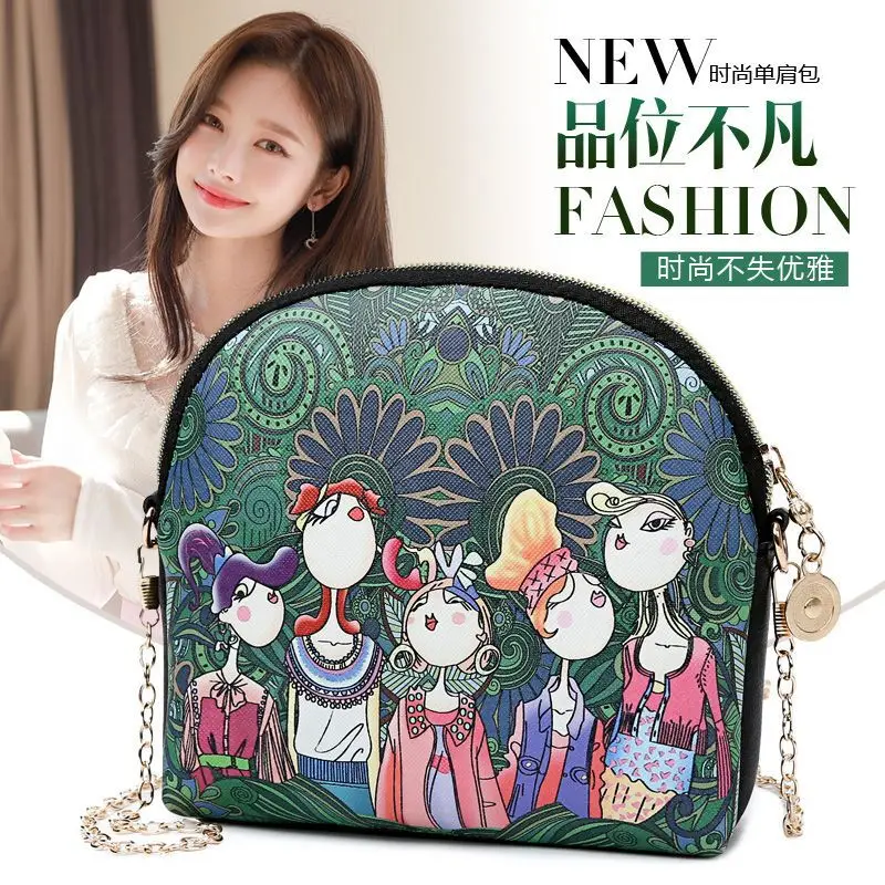 

Роскошная дизайнерская сумочка, новая женская сумка, модная на одно плечо, с индивидуальным принтом, кошелек для монет из искусственной кож...