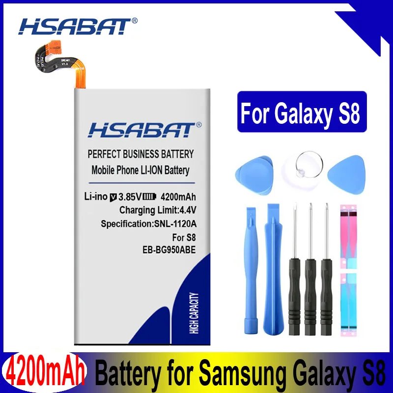 HSABAT 4200 мА/ч, EB-BG950ABE Батарея для samsung Galaxy S8 G9508 G9500 G950U SM-G9508 SM-G G Project Dream G950A G950T G950 G950F