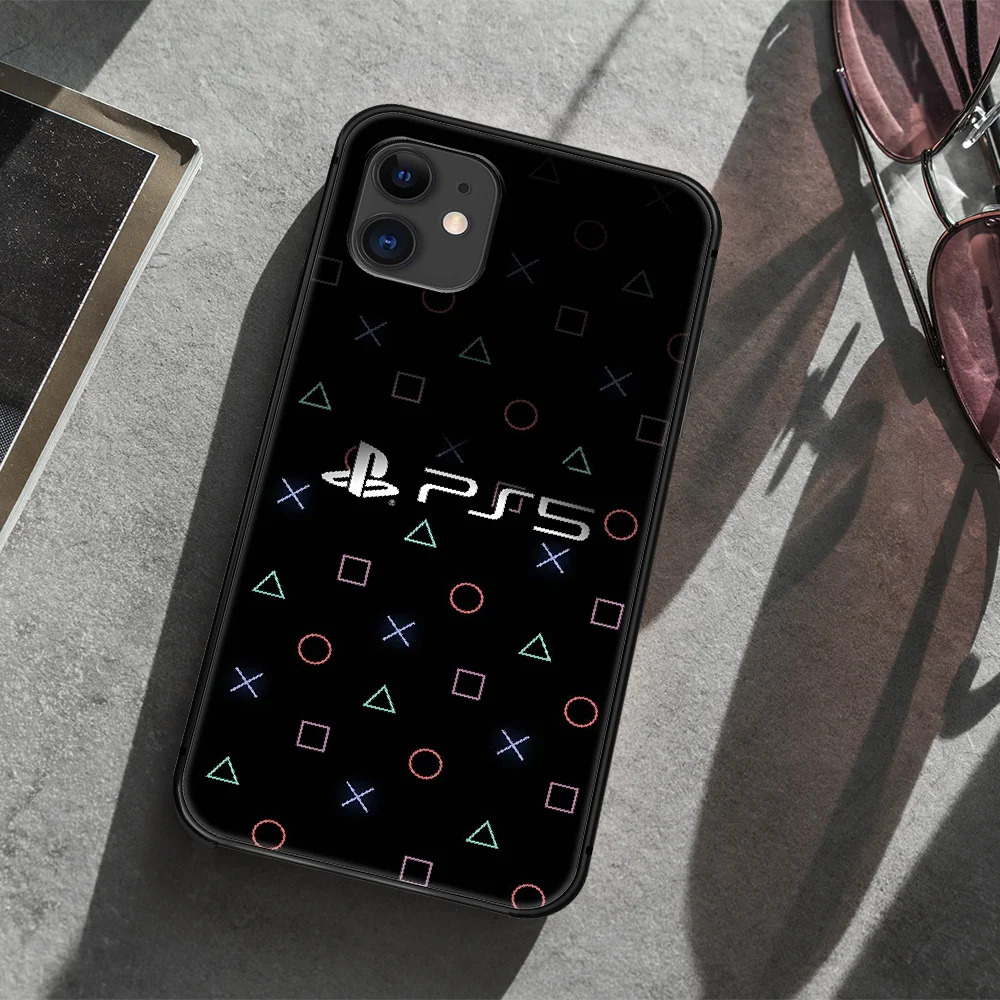 

PlayStation 5 ps Phone Case Cover Hull For iphone 5 5s se 2020 6 6s 7 8 12 mini plus X XS XR 11 PRO MAX black Funda Painting