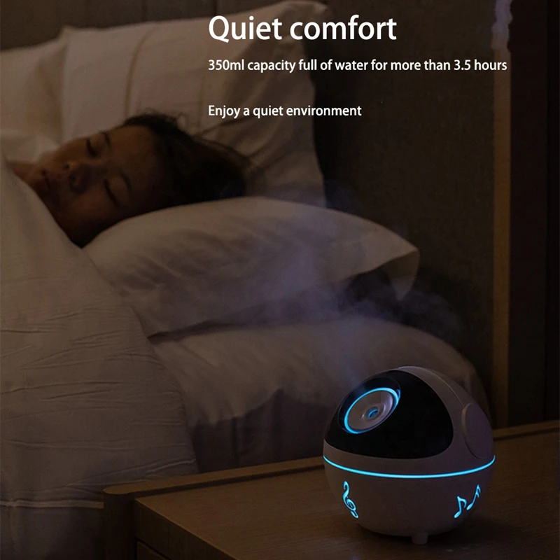 

Music Wizard Humidifier with Color Lamp USB Sprayer Bedroom Air Purifier