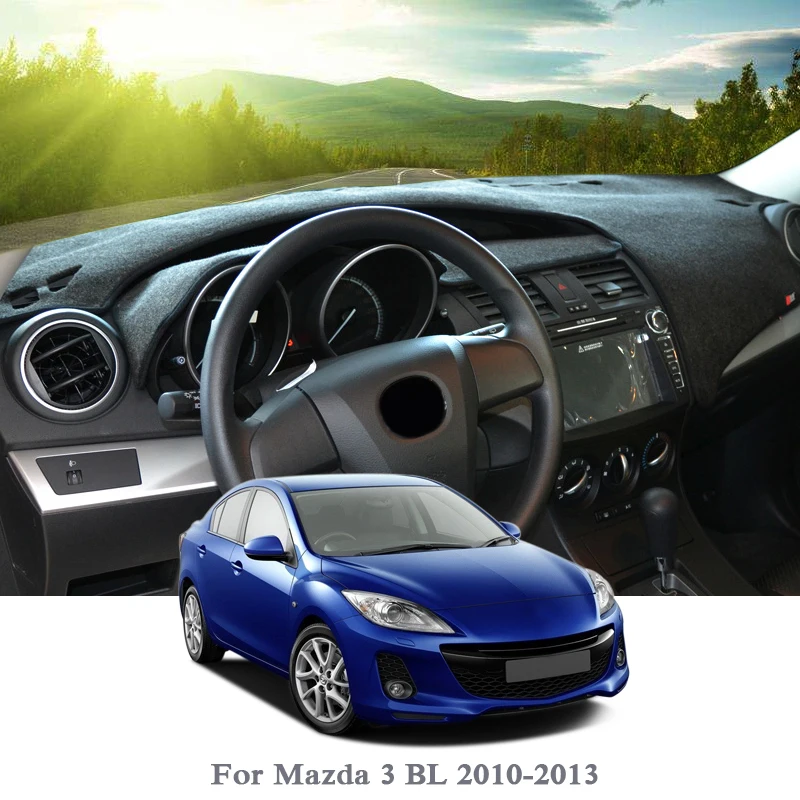 

Car Styling Dashboard Avoid Light Pad Instrument Platform Cover Mats Rose For Mazda 3 BL 2010-2013 LHD&RHD Anti-dust Mat