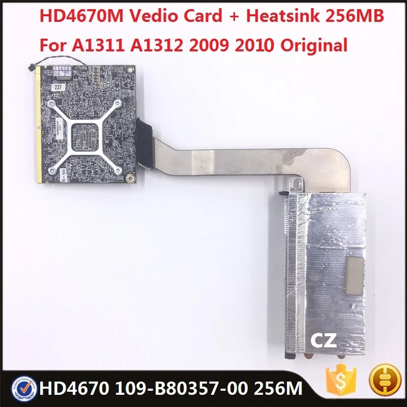 

Оригинальная видеокарта HD4670 256 МБ + радиатор для iMac 2009 2010 A1312 A1311 2009 2010 VGA GPU Board 109-B80357-00 протестирована