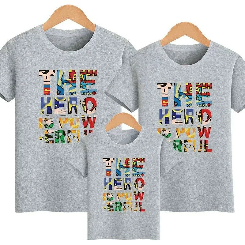 Семейная одежда с героями футболки для мам пап и детей летняя футболка отпуска |