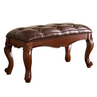 solid wood change shoes stool european style footwear stool living room sofa stool bench fabric bed stool