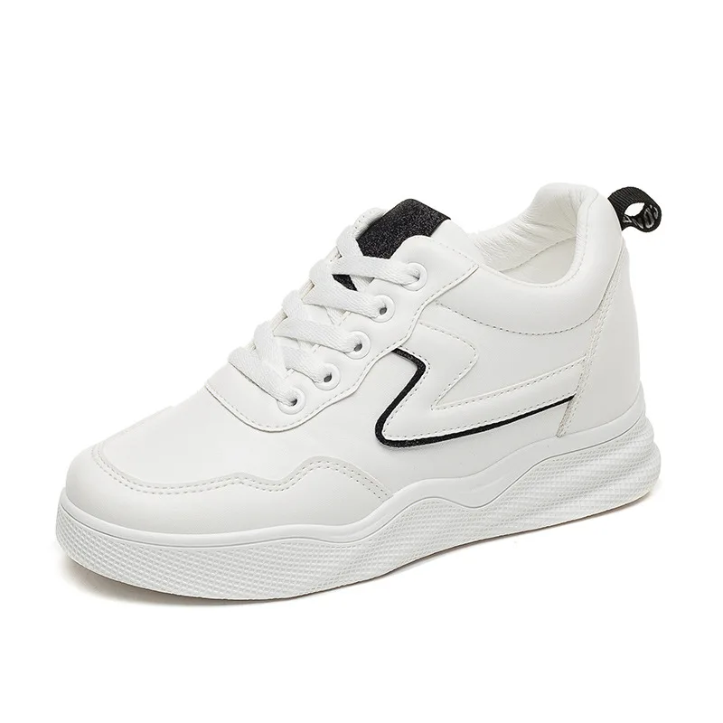 

Luxury Women Shoes Internal Increase Fashion Sneakers Spring/Autumn 2021 New Platform Shoes Solid Low Cut Korean Shoes for Women