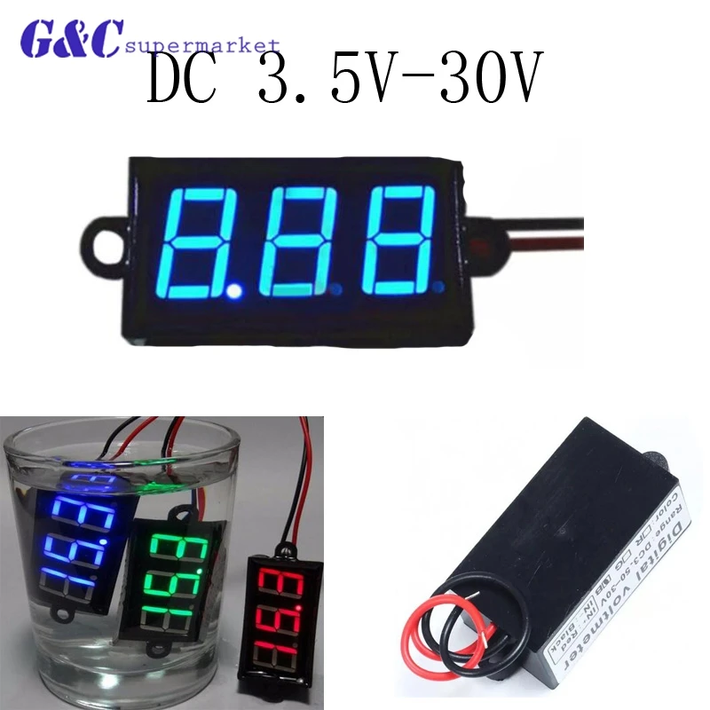 Водонепроницаемый вольтметр постоянного тока 3 5 35 в для морского мотоцикла 8 16 0 56