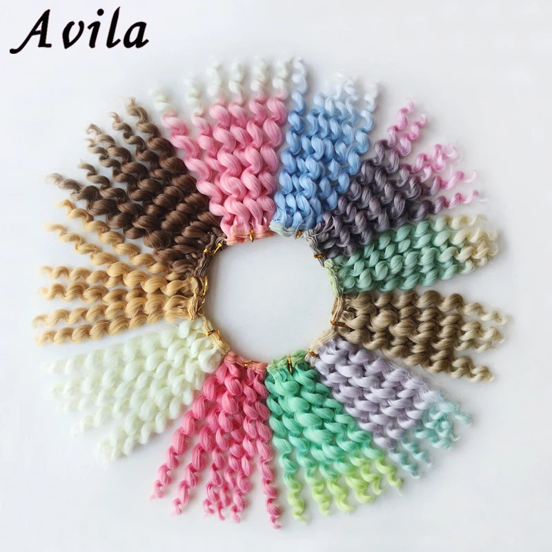 Модные Вьющиеся волосы в рулоне для американской куклы и детских игрушек 43 см 20