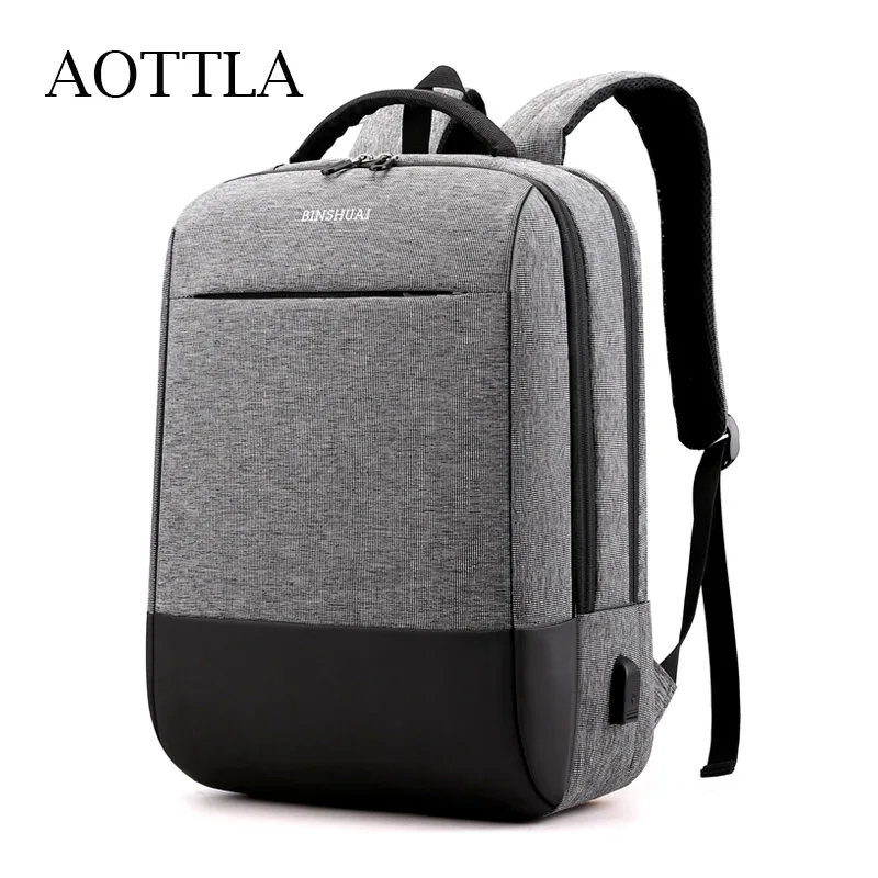 

AOTTLA Men's Fashion Backpack Brand Laptop Backpack Casual Business Men Computer Backpack Male High Quality School Bag Rucksack