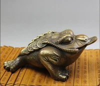 copper brass toad lucky antiques antique crafts ornaments collectibles decoration