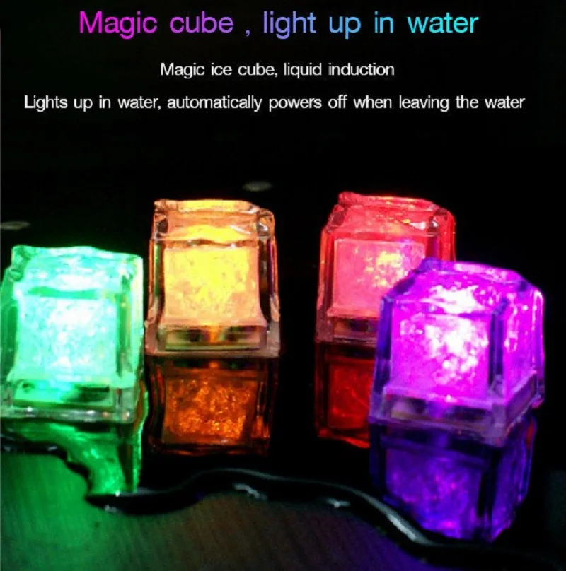 

12PCS LED Colorful Glowing Party Ball Glowing Ice Flash Light Luminous Neon Wedding Festival Christmas Decor Bar Party Supplies