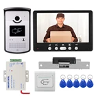 Видеодомофон SYSD- 7 дюймов, домашняя система связи, 1 монитор, RFID-доступ, ИК-камера, электрический замок удара, бесплатная доставка
