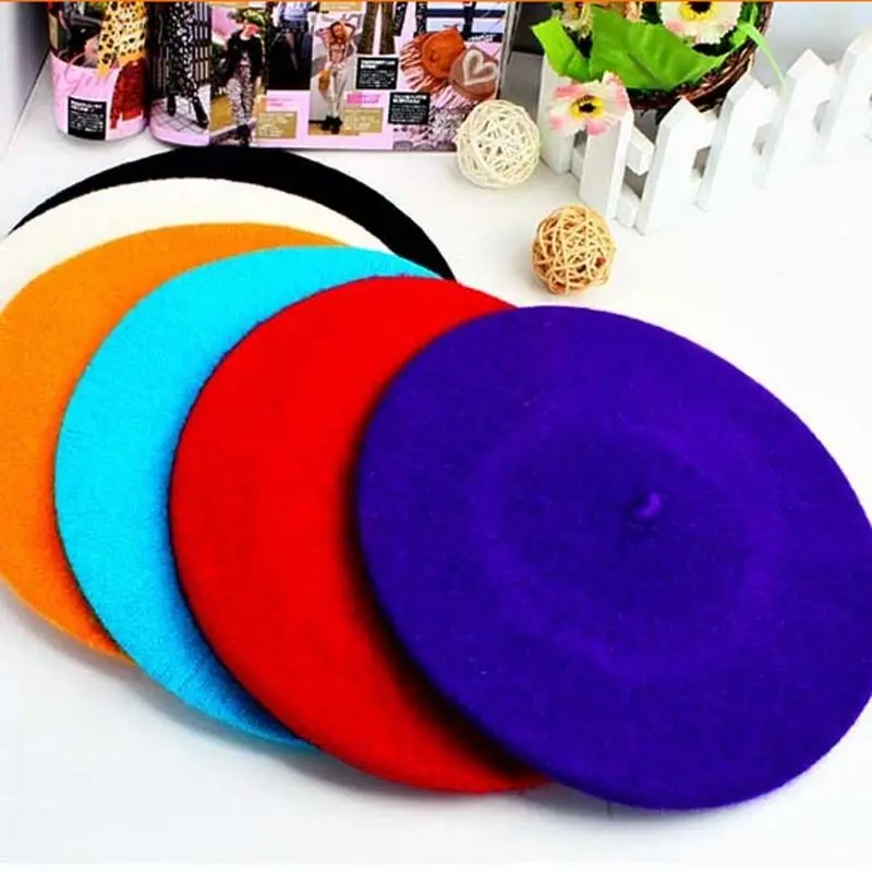 Женская кепка для бега французская шляпа берет шерсть плоская путешествий